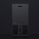 The back side of the Series X, complete with fancy SSD expansion port for upgrading storage.